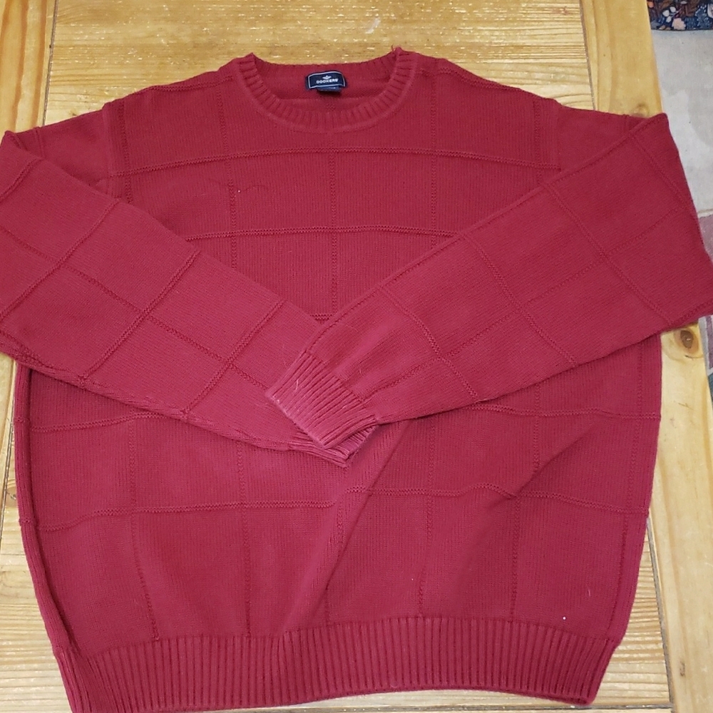 Dockers Men's Red Crew Neck Sweater